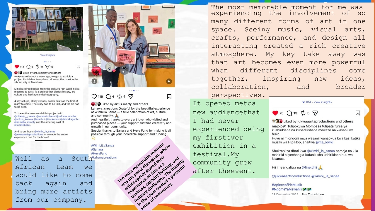 Audience testimonials and social media feedback from Wimbi La Sanaa Festival 2025